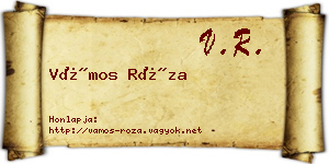 Vámos Róza névjegykártya
