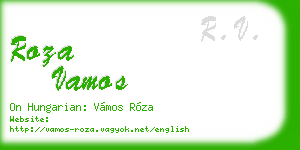 roza vamos business card