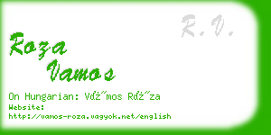 roza vamos business card